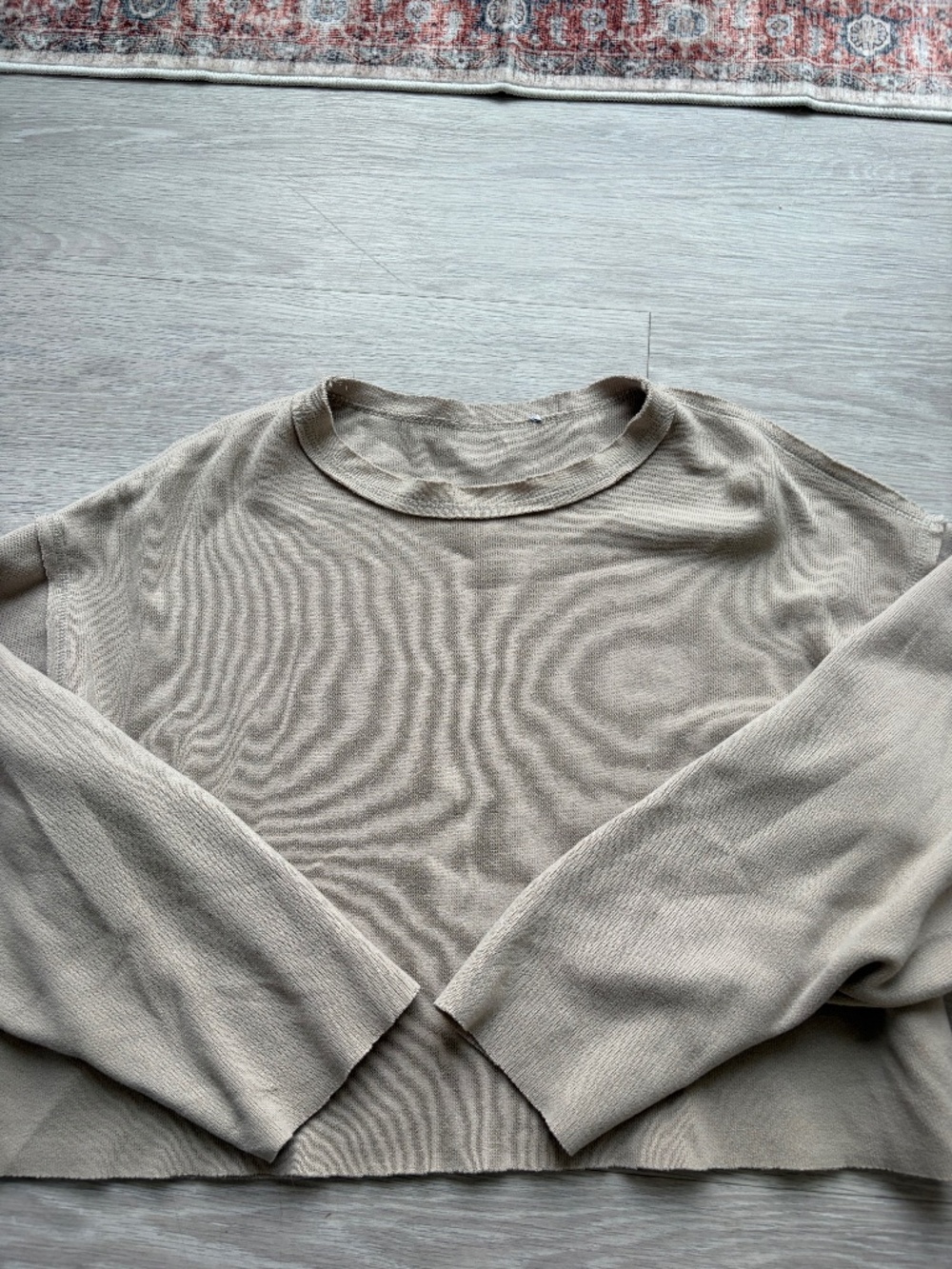 Beige warn oversized jumper